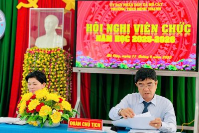 TRƯỜNG THCS MINH THẠNH TỔ CHỨC HỘI NGHỊ VIÊN CHỨC NĂM HỌC 2025-2026
