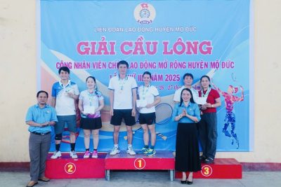 CÔNG ĐOÀN CƠ SỞ TRƯỜNG THCS MINH THẠNH THAM GIA GIẢI CẦU LÔNG TRUYỀN THỐNG HUYỆN MỘ ĐỨC NĂM 2025