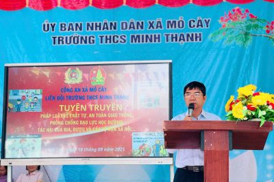 TUYÊN TRUYỀN PHÁP LUẬT VỀ TRẬT TỰ, AN TOÀN GIAO THÔNG, PHÒNG CHỐNG BẠO LỰC HỌC ĐƯỜNG